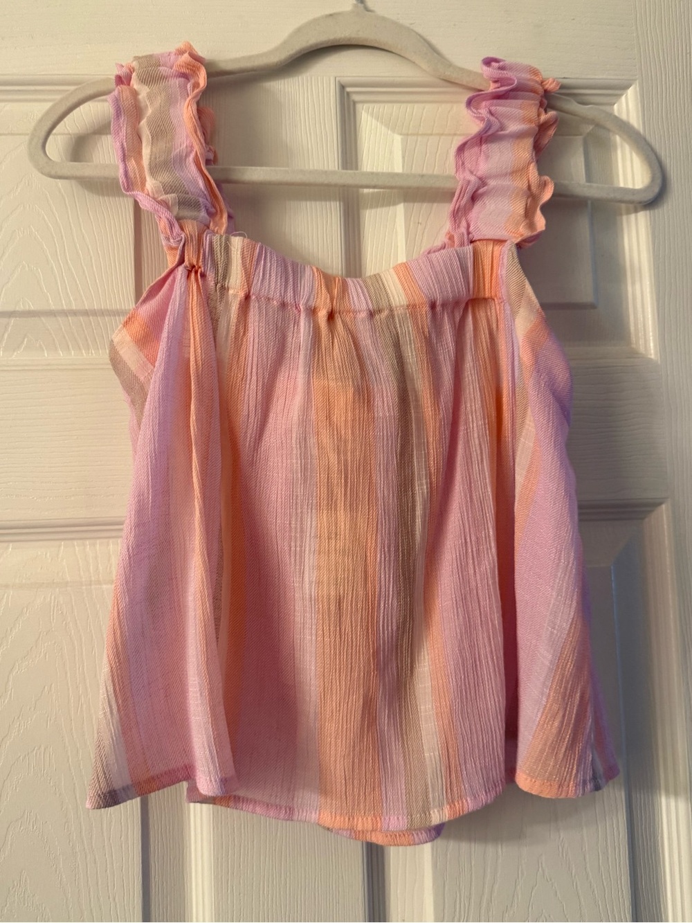 Blu Pepper Striped Ruffle Tank - Picture 2 of 4